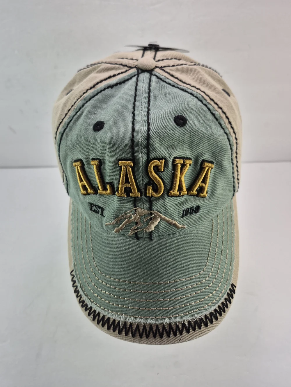 Alaska Polar Wear Souvenir 1959 Embroidered TwoTone Contrast Baseball Cap Hat OS
